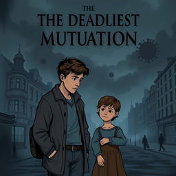 A book cover illustration depicting a somber scene set in England during the COVID-19 pandemic