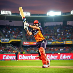 Glenn Maxwell, the famous Australian cricketer, in action during an IPL match as part of the Sunrisers Hyderabad team