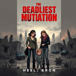 A book cover illustration for a novel titled 'The Deadliest Mutation'
