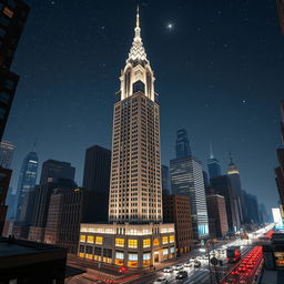A stunning high-resolution image of the Chrysler Building in New York City, showcasing its iconic Art Deco architecture