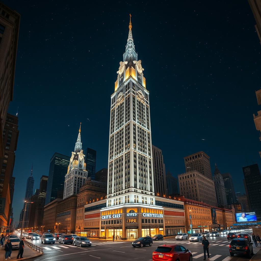 A stunning high-resolution image of the Chrysler Building in New York City, showcasing its iconic Art Deco architecture