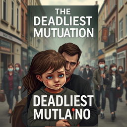 A book cover for a novel titled 'The Deadliest Mutation', depicting a realistic urban scene set in England
