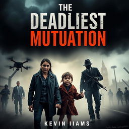 A book cover design for a thrilling novel titled 'The Deadliest Mutation'