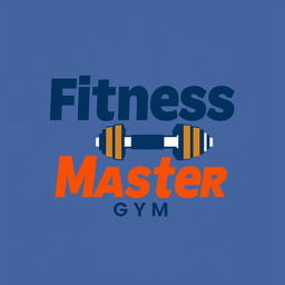 A sleek and modern logo design for 'Fitness Master Gym'