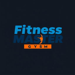 A sleek and modern logo design for 'Fitness Master Gym'