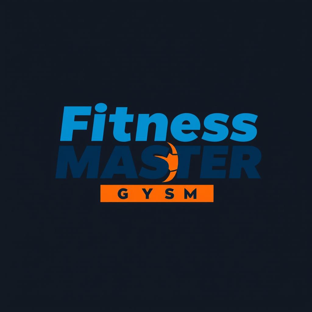 A sleek and modern logo design for 'Fitness Master Gym'