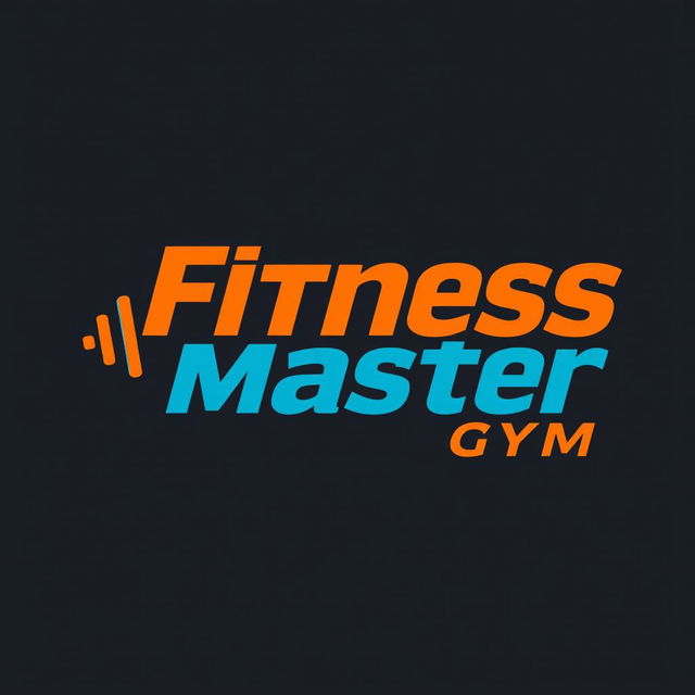 A sleek and modern logo design for 'Fitness Master Gym'