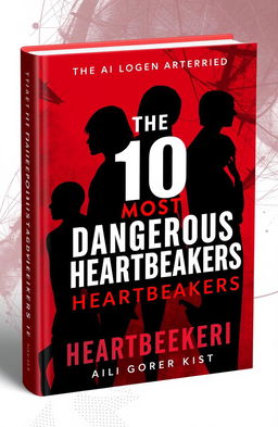 A visually striking book cover for an AI-generated list titled 'The 10 Most Dangerous Heartbreakers'