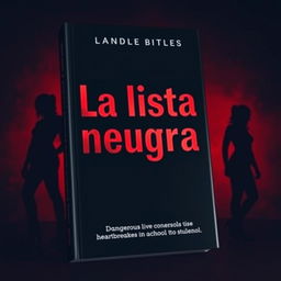 A captivating book cover for a list titled 'La lista negra', featuring a subtitle in small font at the top reading 'YourWritesss07'