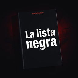 A striking book cover for a student list titled 'La lista negra', featuring a small subtitle at the top that reads 'YourWritesss07'