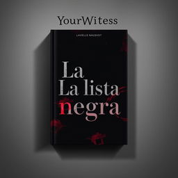 A visually striking book cover for 'La lista negra', with the subtitle 'YourWritesss07' elegantly positioned at the top in a smaller, stylish font