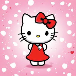 A high-quality digital art piece featuring the beloved character, Hello Kitty