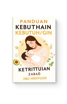 A book cover design for 'PANDUAN KEBUTUHAN GIZI PADA IBU MENYUSUI'