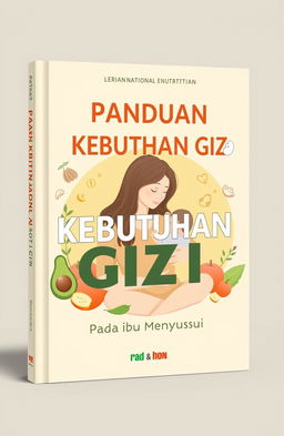 A book cover design for 'PANDUAN KEBUTUHAN GIZI PADA IBU MENYUSUI'