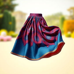 An elegant and stylish skirt showcased in a bright and vibrant background