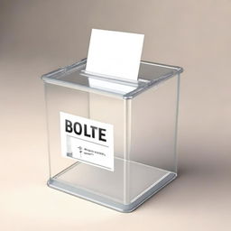 A high-quality, photo-realistic 3D render of a ballot box