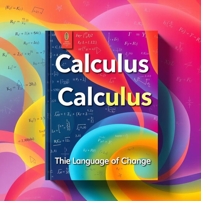 A captivating and educational calculus book cover featuring a vibrant color scheme