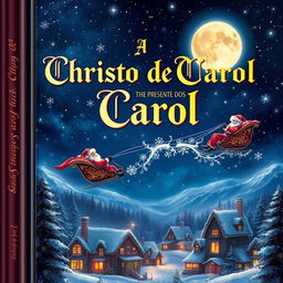 An enchanting book cover for 'A Christmas Carol - The Gift of Dreams'