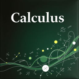 A striking calculus book cover featuring a deep, dark green background that sets a sophisticated tone