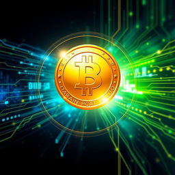 A stunning avatar for a cryptocurrency channel, featuring a sleek and modern design