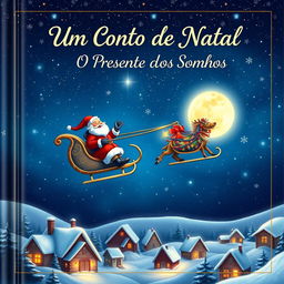 An HD quality book cover for 'Um Conto de Natal - O Presente dos Sonhos'