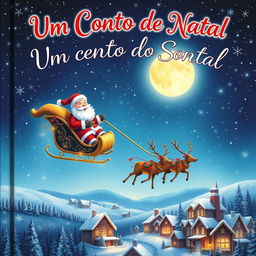 An HD quality book cover for 'Um Conto de Natal - O Presente dos Sonhos'