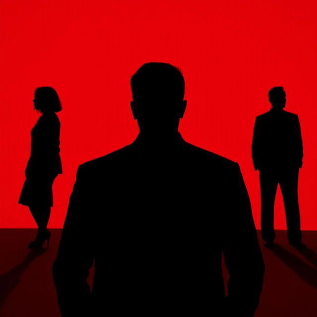 A striking visual featuring the shadow of a man prominently positioned in the foreground, creating a strong sense of presence