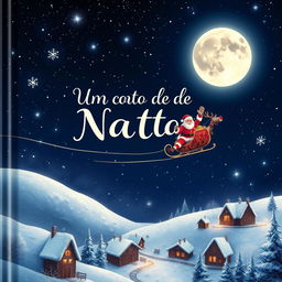 A captivating HD quality book cover for 'Um Conto de Natal - O Presente dos Sonhos'
