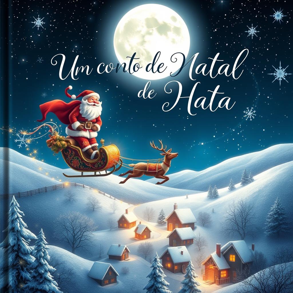 A captivating HD quality book cover for 'Um Conto de Natal - O Presente dos Sonhos'