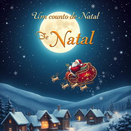 A stunning HD quality book cover for 'Um Conto de Natal - O Presente dos Sonhos'