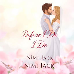 A romantic book cover design featuring a dreamy, soft-focus background with pastel colors such as pinks and blues, symbolizing love and tenderness