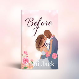 A romantic book cover design featuring a dreamy, soft-focus background with pastel colors such as pinks and blues, symbolizing love and tenderness