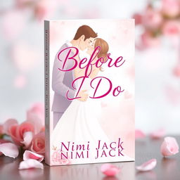 A romantic book cover design featuring a dreamy, soft-focus background with pastel colors such as pinks and blues, symbolizing love and tenderness