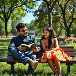 A scenic park setting with the sun shining and soft green grass