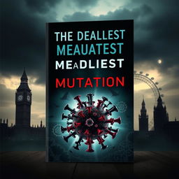 A captivating book cover design for a novel titled 'The Deadliest Mutation'