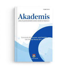 A book cover design featuring the title "Akademis: Jurnal Mahasiswa Ekonomi dan Bisnis Universitas Prabumulih" in bold, modern typography
