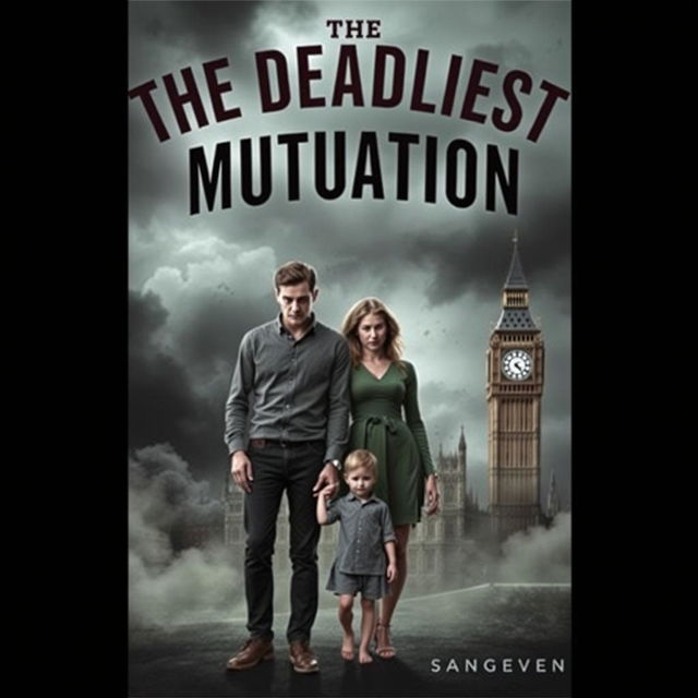 A dramatic and thought-provoking book cover design for a novel titled 'The Deadliest Mutation'