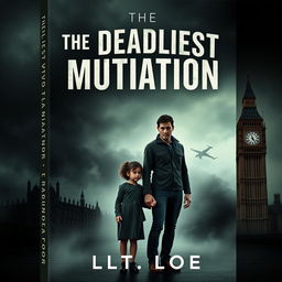 A dramatic and thought-provoking book cover design for a novel titled 'The Deadliest Mutation'