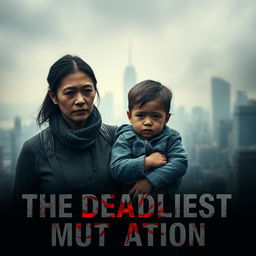A dramatic and realistic scene reflecting a dystopian future following the COVID-19 pandemic