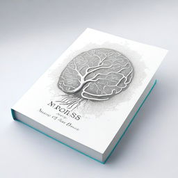 A high-quality digital art image showcasing a book titled 'Neurons of the Brain' on a pristine white background