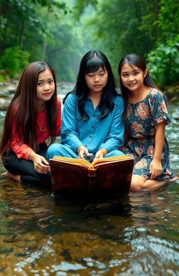 A mysterious book scene titled 'Misteri di Balik Buku Tua'
