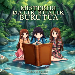 An anime-style book cover titled 'MISTERI DI BALIK BUKU TUA'