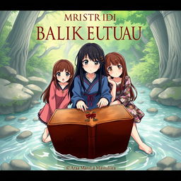 An anime-style book cover titled 'MISTERI DI BALIK BUKU TUA'
