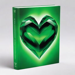 A high-quality, digitally rendered book cover featuring a realistic heart-shaped crystal at its center