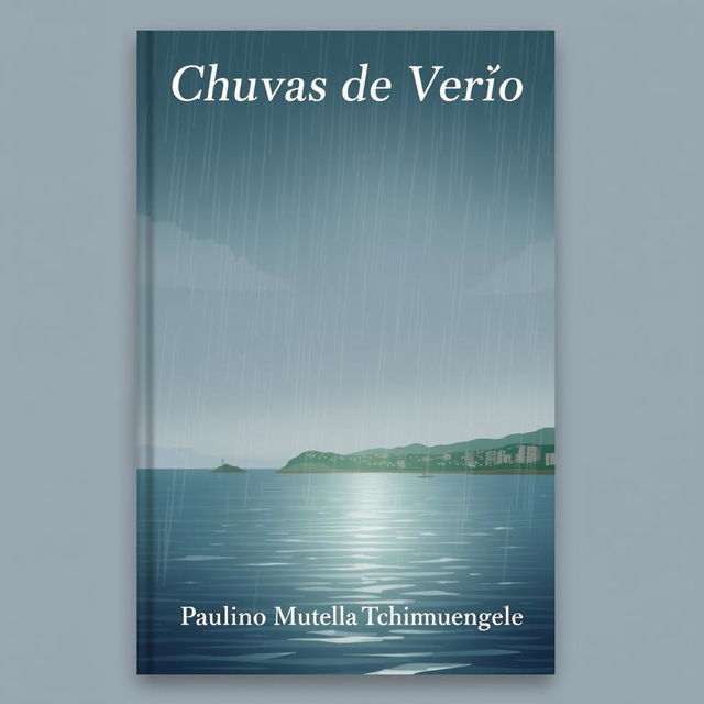 A minimalist book cover design featuring the title "Chuvas de Verão" prominently displayed at the top in elegant, classic white typography