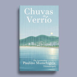 A minimalist book cover design featuring the title "Chuvas de Verão" prominently displayed at the top in elegant, classic white typography