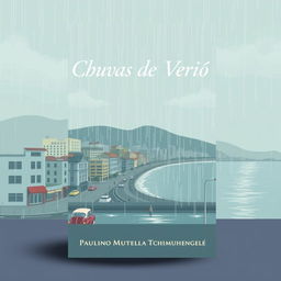 A minimalist book cover design featuring the title "Chuvas de Verão" prominently displayed at the top in elegant, classic white typography