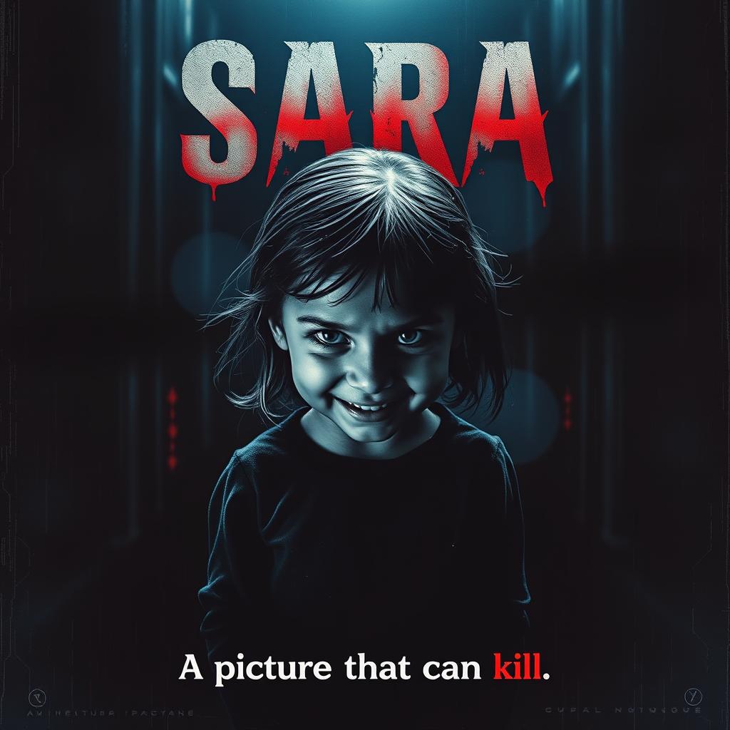 A chilling movie cover art for a horror film titled 'Sara'