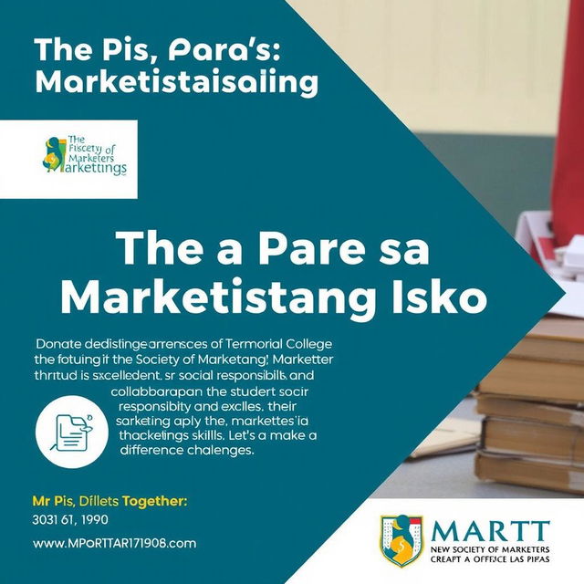 Join the donation drive of 'The Piso Para sa Marketistang Isko,' an initiative led by The Society of Marketers - SMART, at Dr