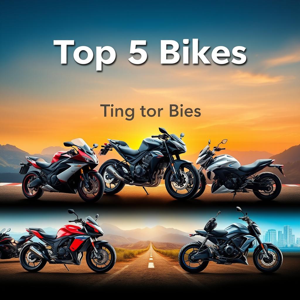 A stunning and detailed visual representation of the top 5 bikes in the world